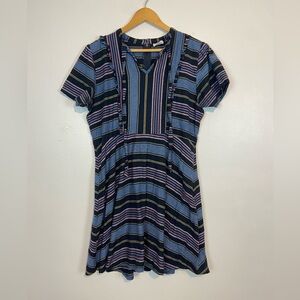 Mata Traders Boho Striped Mini Dress Artisan